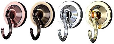 Powerful Suction Cup Hooks 4-Pack Antique Gold