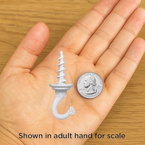 4 Pieces Heavy Duty Swag Ceiling Hooks for Hanging Plants and Decorations White