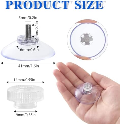 6pcs Clear Suction Cup Glass Pads for Window Decor