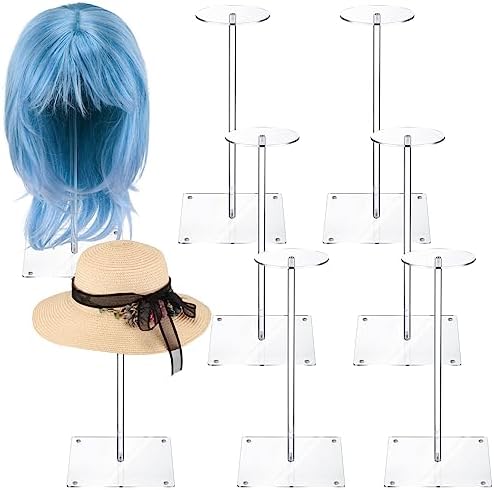 Leinuosen 8 Pcs 12 Hat Stand Display Rack for Hats Wigs and Masks