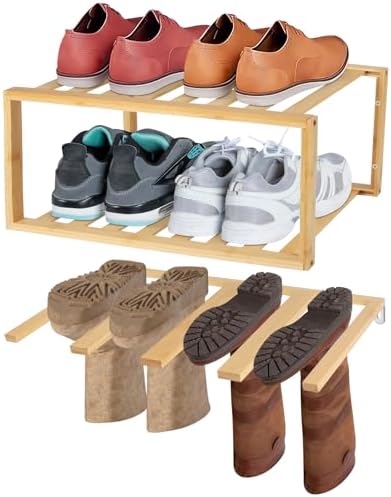 JAYOBGO 3-Tier Floating Boot Holder Wall Mounted Shoe Rack