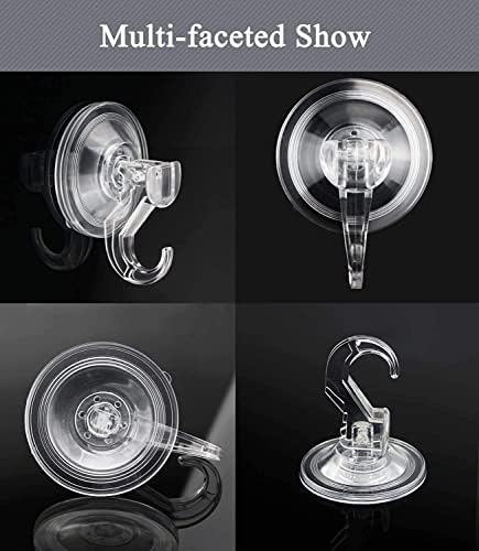 Quntis Wreath Hanger 6 Pack - Clear Suction Cup Hooks