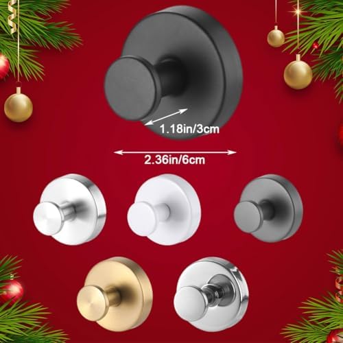 Stainless Steel Suction Cup Hooks for Wreaths 8PCS