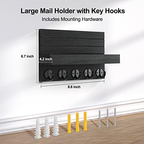 Lwenki Key Holder with Wall Shelf and Hooks