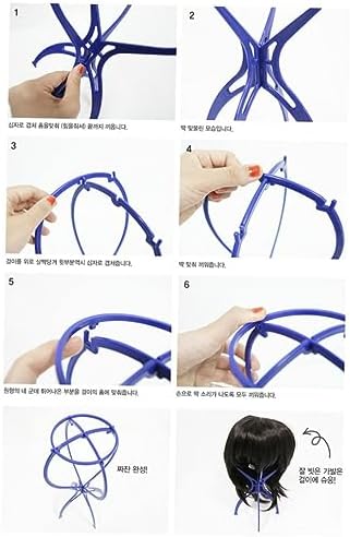 6pcs Durable Wig Stand Holder for Wigs and Hats Collapsible Hair Display Support