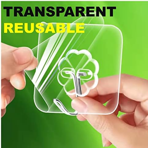 40pcs Heavy Duty Adhesive Hooks for Damage-Free Hanging