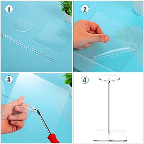 Chunful 4 Piece Acrylic Hat Stand Display Rack