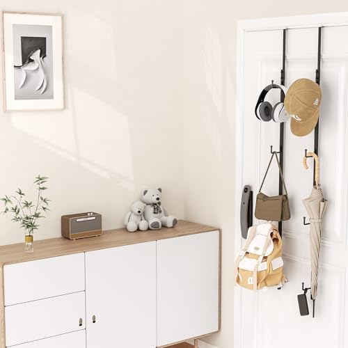 HapiRm Double Door Hat Rack with 8 Hooks 2 Pack Storage for Hats and Accessories