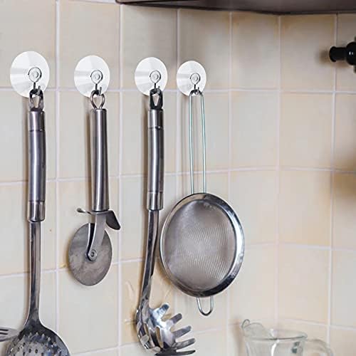 Yesland 80 Pcs Suction Wall Hooks Clear PVC and Metal