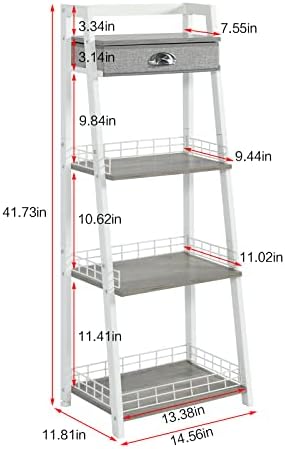 Keomaisyto 4-Tier Ladder Shelf White