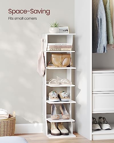 VASAGLE 7-Tier Vertical Shoe Rack White