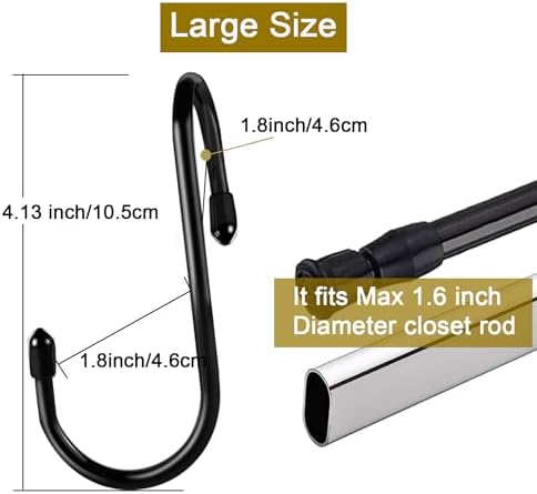 HiGift 8 Pack Black Purse Hangers with Twist Design