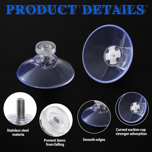 6pcs Clear Suction Cup Glass Pads for Window Decor