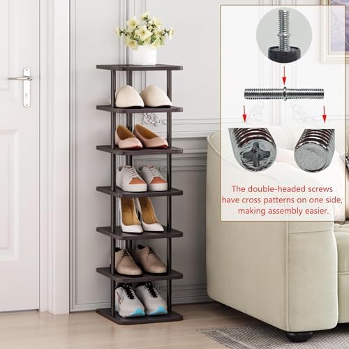 SORCEDAS 7 Tier Vertical Shoe Rack Organizer