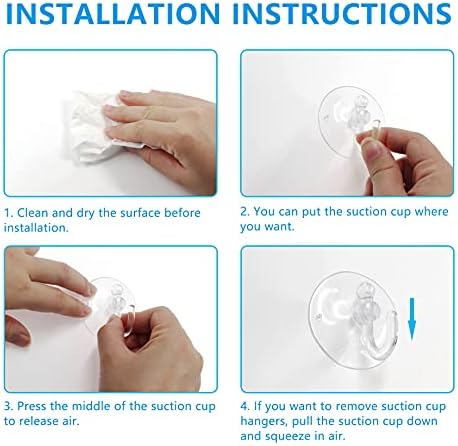 Piutouyar 20Pcs Clear Suction Cup Hooks 30mm Plastic Sucker Pads for Home Use