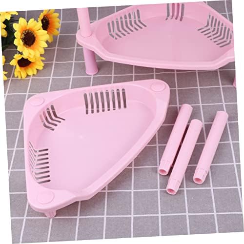 IMIKEYA Corner Shelf Organizer 3 Tier Storage Unit for Bathroom Kitchen