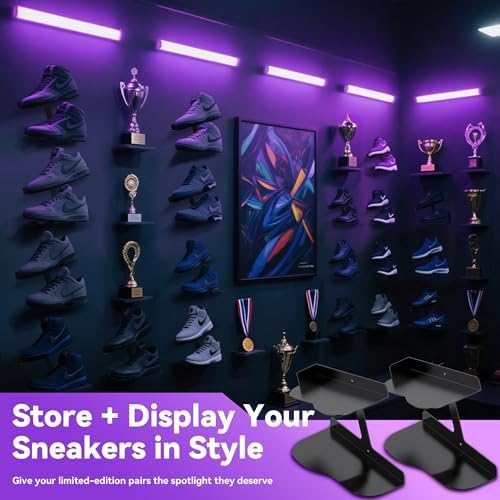 AIYOTAR 2 Pack H Type Wall Floating Shoe Rack