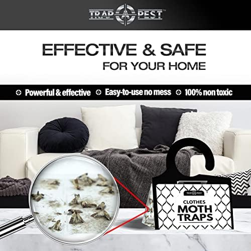Clothing Moth Traps 8 Pack Pheromone Non-Toxic Sticky Trap for Closets