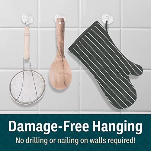 Suction Cup Wall Hooks 8 Pack - Heavy Duty 1 lb Capacity