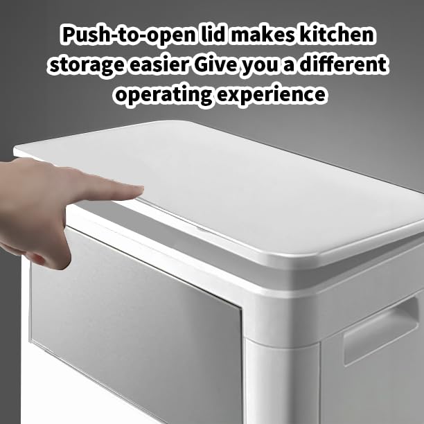 WanWanKa 8 Gallon Trash Can with Press Top Lid