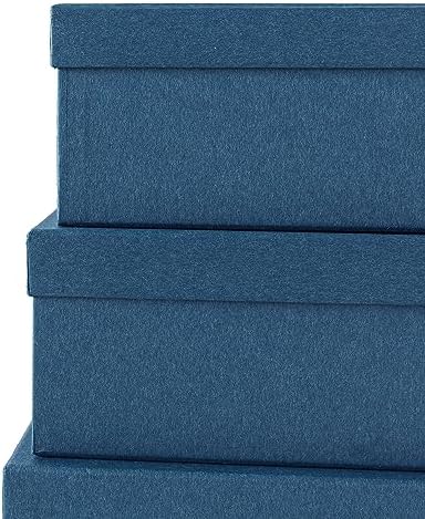 Soul Lane Decorative Storage Boxes Set Navy Blue