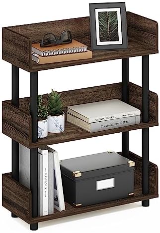 Furinno 3-Tier Display Rack with Back and Side Panel
