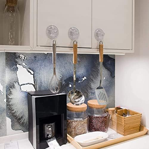 Quntis Wreath Hanger 6 Pack - Clear Suction Cup Hooks