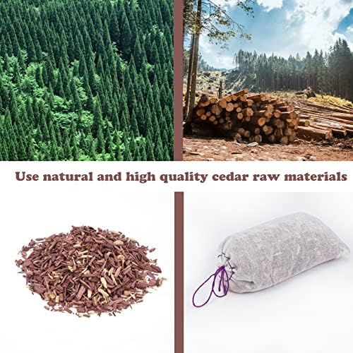 24 Pack Moth Repellent with Cedar and Lavender Sachets for Closets and Drawers