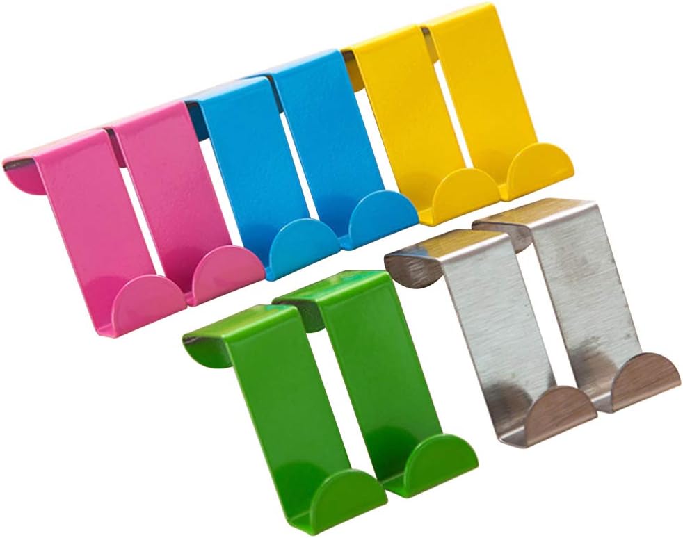 NUOBESTY 10 Pcs Door Hooks for Towels Keys and More