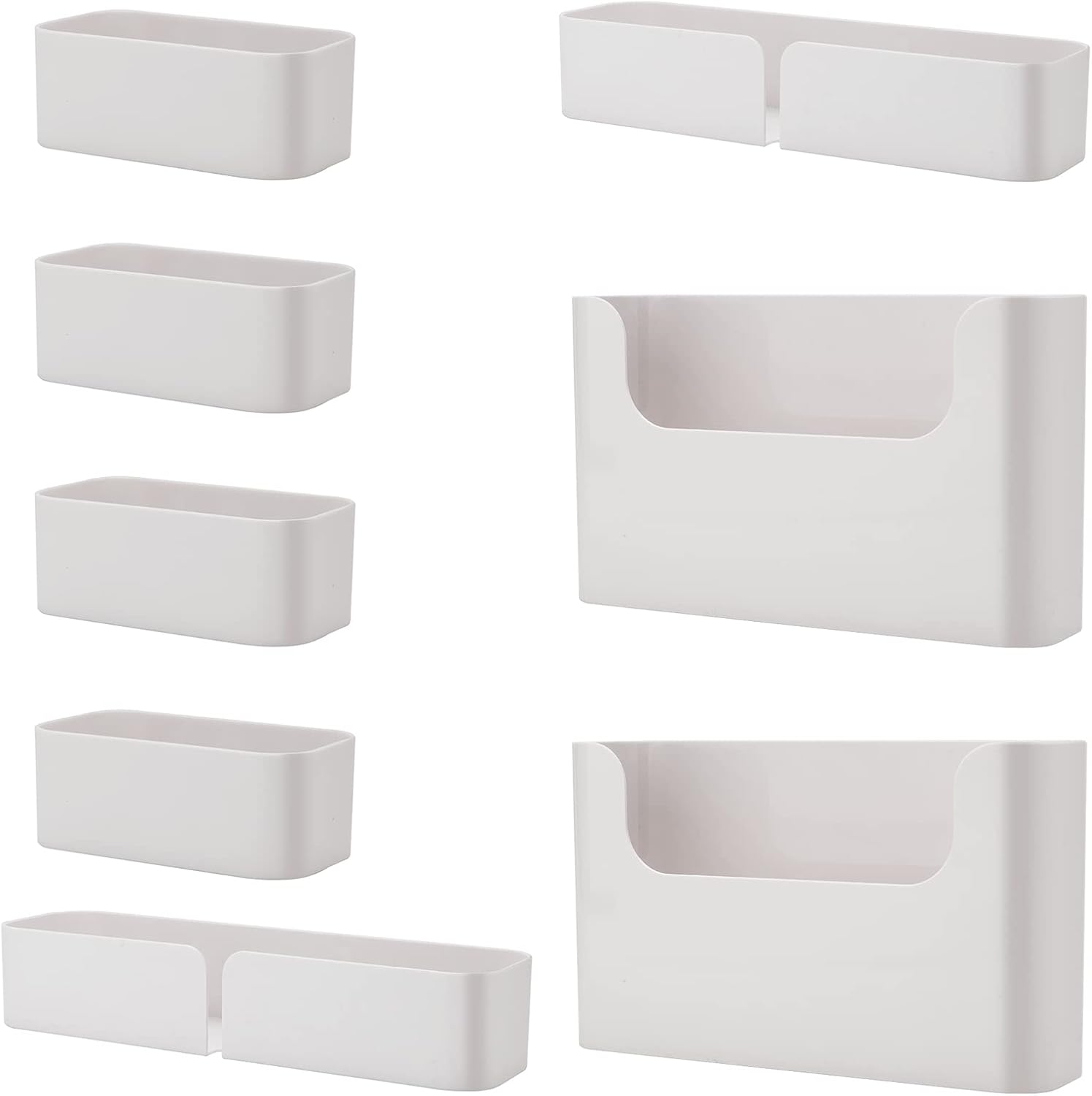 Poeland Floating Shelf Wall Mounted Non Drilling Adhesive 8pcs Bathroom Organizer