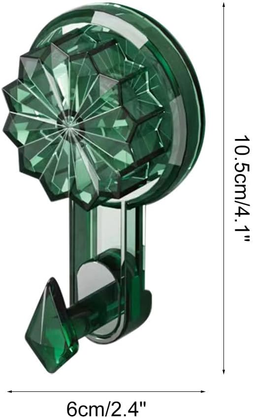 4Pcs Suction Hooks Heavy Duty Wreath Hangers Waterproof Reusable for Bathroom Kitchen Bedroom Living Room Cabinet