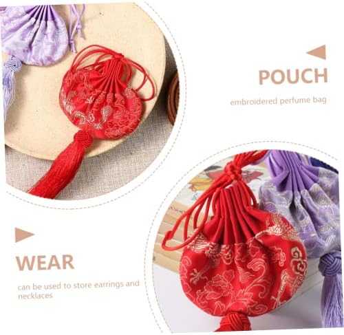 IMIKEYA Decorative Sachet Holder Bag Portable High Grade Chinlon Pouch for Chinese Festivals Holidays Weddings Birthdays