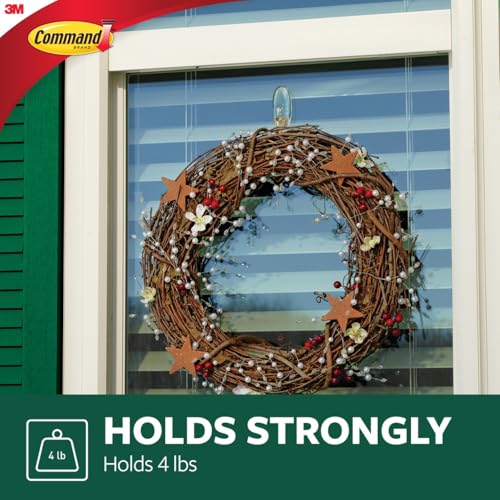 Command Outdoor Large Clear Wall Hooks 4 lb