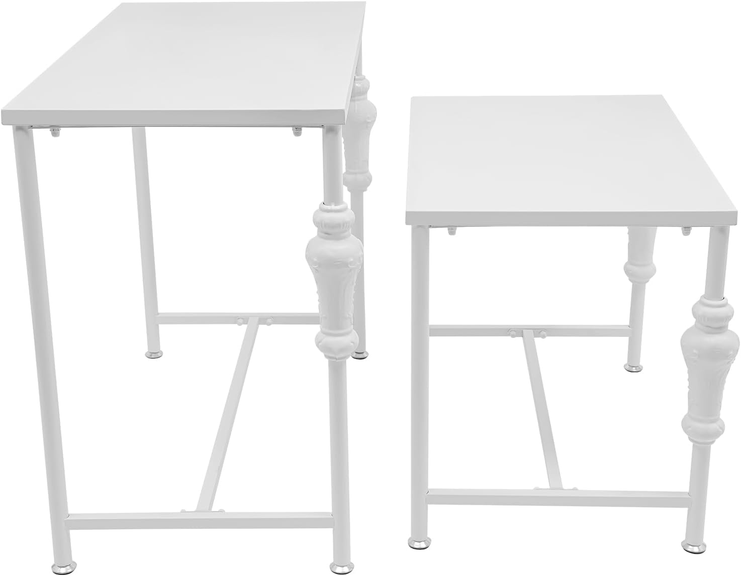 2 Pcs Free Standing Shoe Racks Metal Retail Display Tables