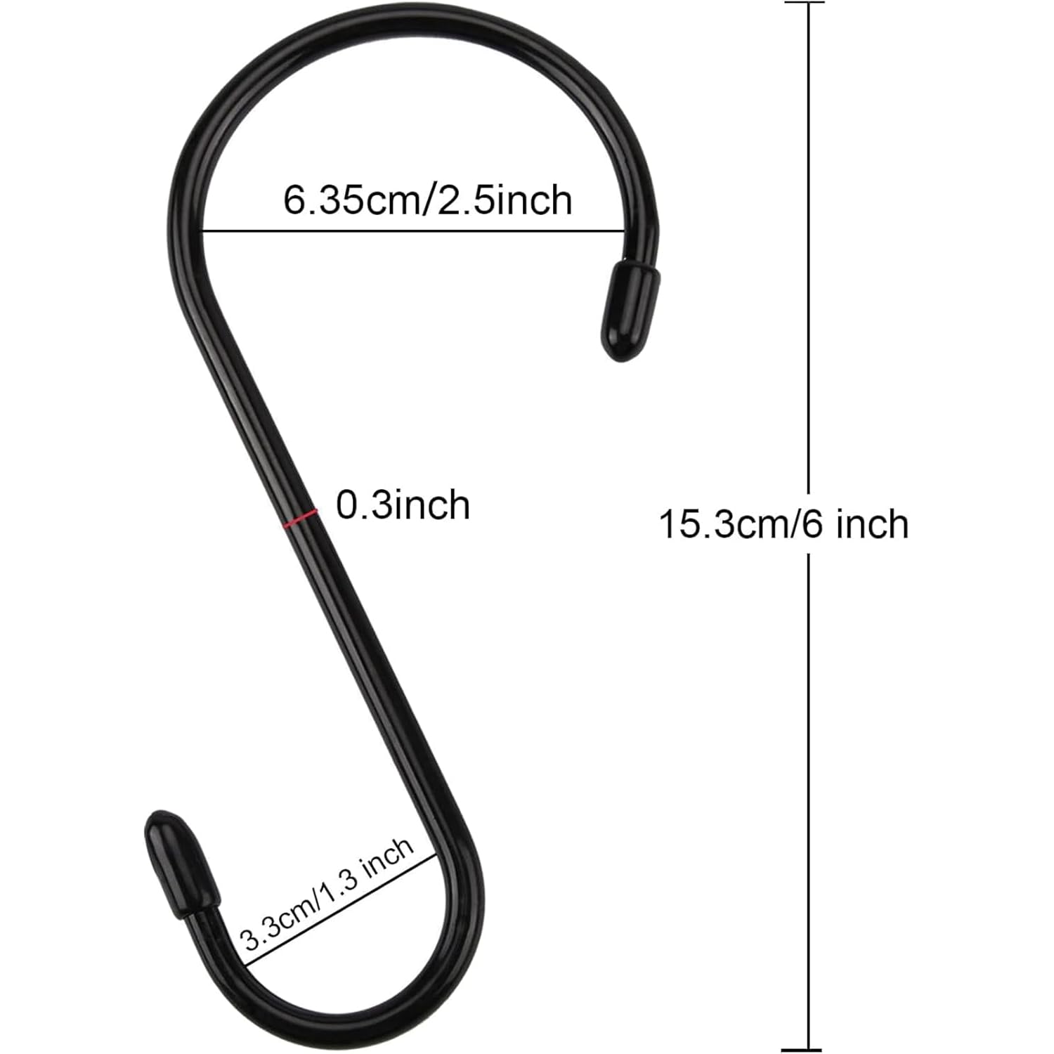 Nisoger 12 Pack 6 Inch Heavy Duty S Hooks