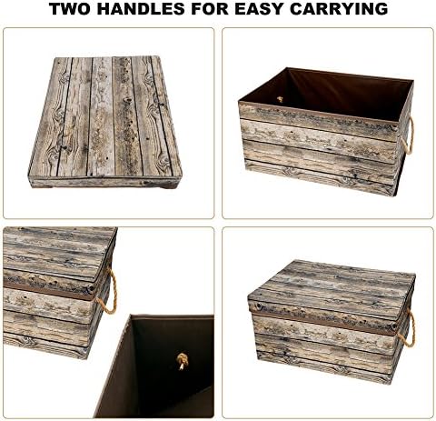 Livememory Lidded Storage Box with Handles and Lids