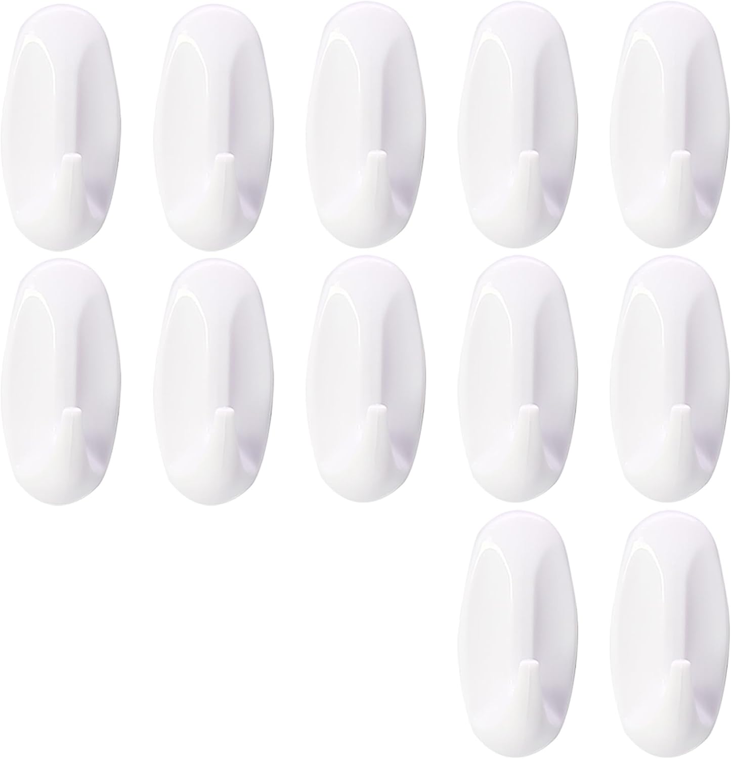 12 Pack Heavy Duty Utility Hooks 15 lb Capacity Self Adhesive Wall Hooks for Hanging Garlands Hats Towels Coats and More