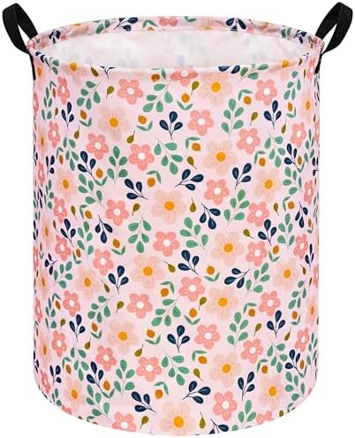 Kids Flower Hamper Storage Bins for Girls Room Decor