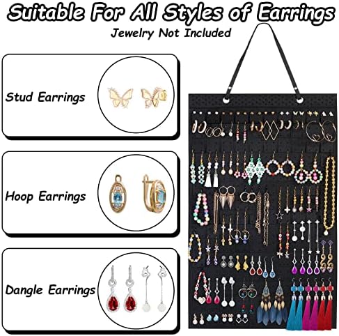 Caffox Wall Earring Holder with 20 Extra Hooks