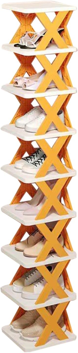 Tall Narrow Shoe Rack for Corner Storage