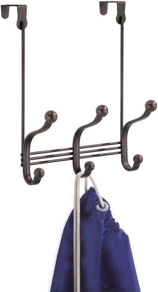 InterDesign York Metal Door Organizer 3 Hook Rack