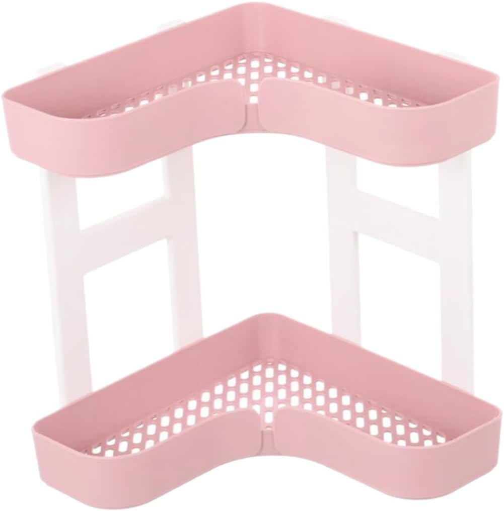Mobestech Double Layer Bathroom Organizer Plastic Rack
