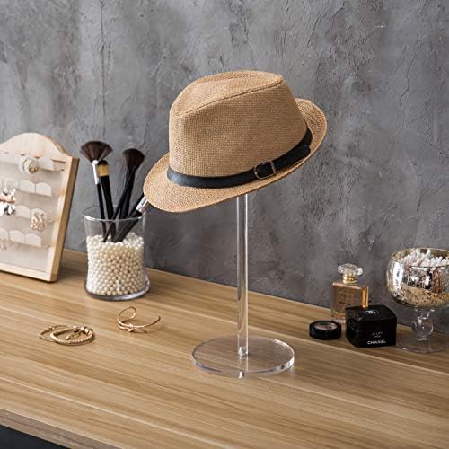 MyGift 16 Inch Clear Acrylic Hat Rack Stand