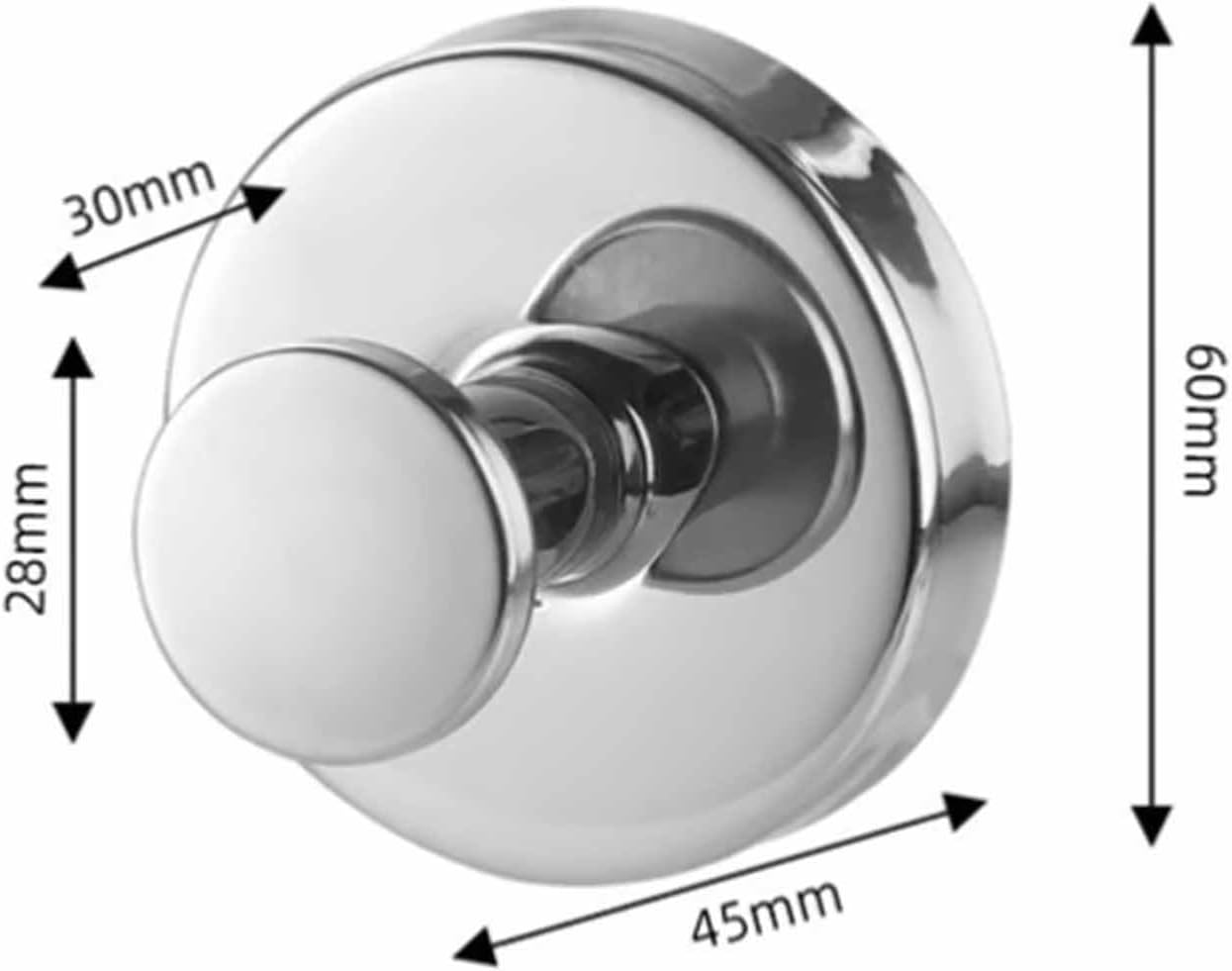 Emboadlie Suction Cup Hooks 4 pcs Silver
