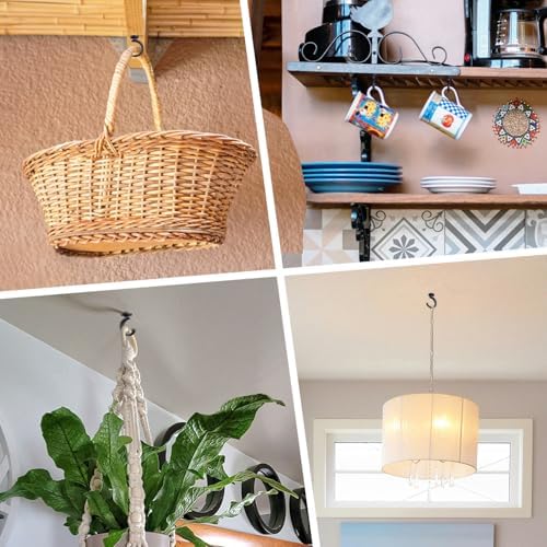 Yuntop 2PCS Ceiling Hooks for Hanging Plants and Decorations