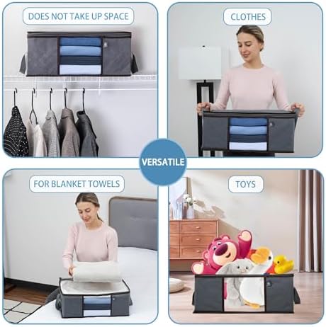 VENO 3 Pack Medium Storage Bags with Clear Window and Reinforced Handles