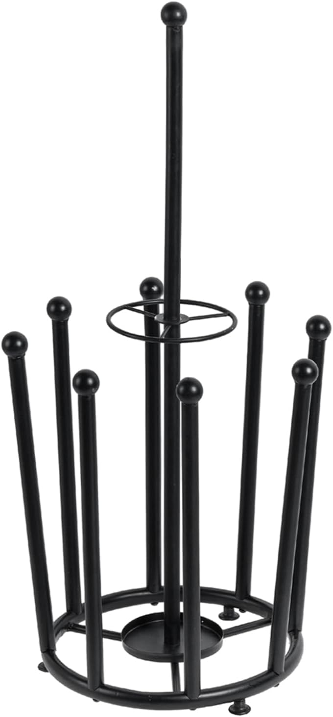 Modern Matte Black Boot Rack with Umbrella Holder and Inverted Drying Design