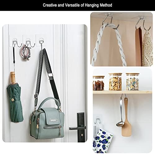 15 Pack Clear Double Adhesive Wall Hooks