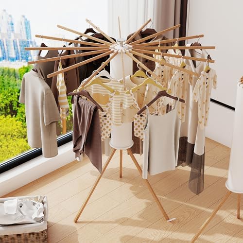 LIENAHU Clothes Drying Rack Tripod Foldable