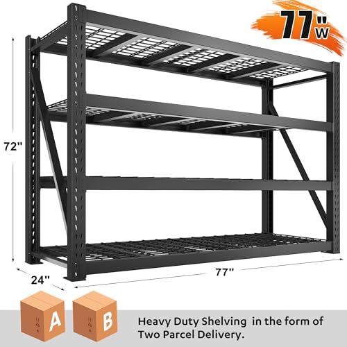 Bepatio 8000LBS Heavy Duty 4 Tier Garage Shelving